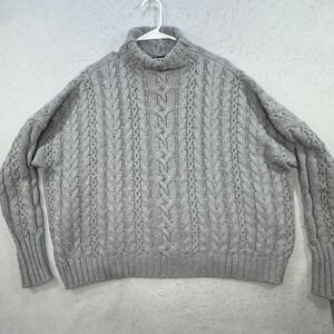 Lauren Ralph Lauren Cable Knit Sweater Womens Large Boxey Chunky Oversized